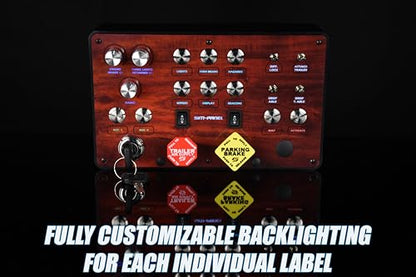 Sim-Panel Classic 2 Button Box for ATS/ETS2 (American Truck Simulator/Euro Truck Simulator) (Premium Woodgrain Finish) - style: Premium Woodgrain Finish