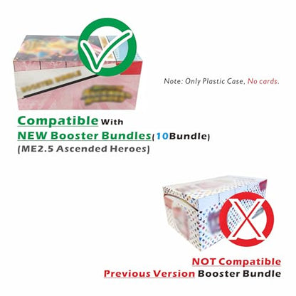 1PC Acrylic Magnetic Case for NEW Booster Bundle(10Bundle) ME2.5 Ascended Heroes Acrylic Display Case with Magnets Lid
