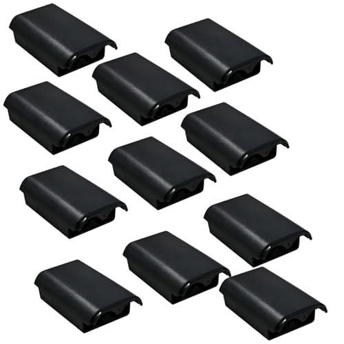 10 Pack Battery Pack Cover for Xbox 360 Wireless Controller Replacement Battery Pack Cover Shell Repair Part Compatible with Xbox 360 Wireless Controller(Black) - size: 10 Pack
