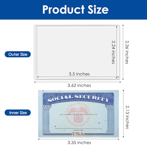 MaxGear Medicare Card Protector Sleeves, Clear PVC Card Sleeves, 6 Pack | 12 Mil Thickness, Water-Resistant, Fits Medicare, Social Security, Credit and Business Cards
