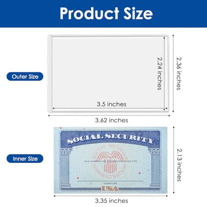 MaxGear Medicare Card Protector Sleeves, Clear PVC Card Sleeves, 6 Pack | 12 Mil Thickness, Water-Resistant, Fits Medicare, Social Security, Credit and Business Cards