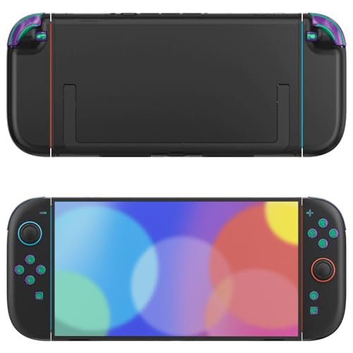 eXtremeRate DIY Replacement Full Set Buttons for Joycon 2, Custom ABXY Direction Keys Dpad + - C Home Capture Release L R ZR ZL Trigger Buttons for Nintendo Switch 2 Controller- Chameleon Green Purple - color: Chameleon Green Purple