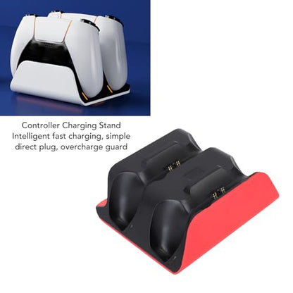 Tangxi PS 5 Controller Charger Station for Dual Wireless Controllers Simultaneous Charging, Compatible with PS 5 Pro, Slim, Dualsensess, Edge Controller (Red) - color: Red