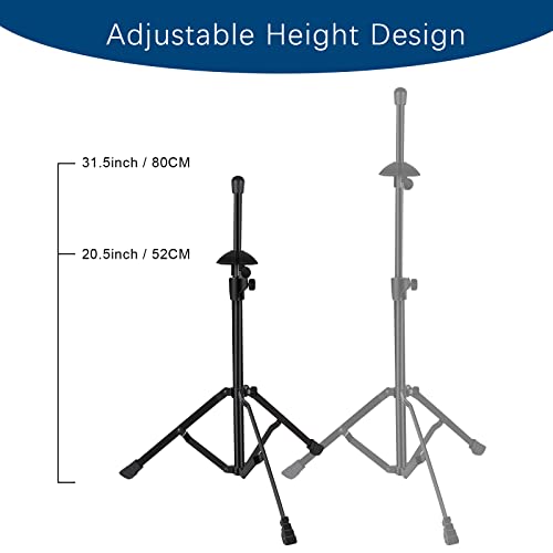 EASTROCK Trombone Stand Retractable Height Adjustment | Triangular Stable Stand for Standard Trombone, for Practice, Performance, and Daily Use