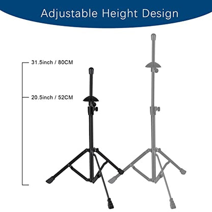EASTROCK Trombone Stand Retractable Height Adjustment | Triangular Stable Stand for Standard Trombone, for Practice, Performance, and Daily Use