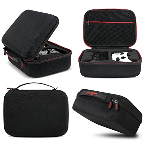 Younik Controller Carrying Travel Case, Protective Hard Case for 2 Universal Controllers, Compatible with P5, P4, X-box 1, Switch Pro, Black