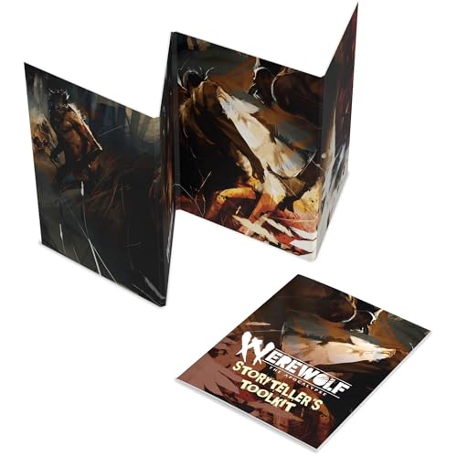 Renegade Game Studios Werewolf: The Apocalypse 5th Edition Screen & Toolkit | 4 Panel Storyteller Screen, Spirit Compendium, Reference Tables and Official RPG Adventure for Game Masters and Players