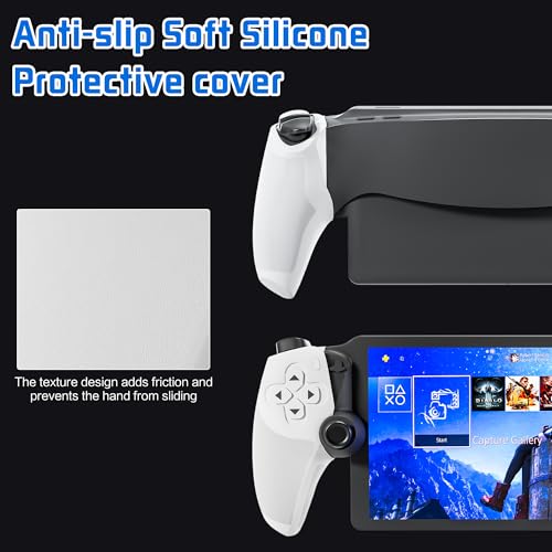 FUNDIARY Anti-Slip Silicone Skin for Ps5 Controller, PS5 Controller Accessories, Soft Protective Cover Case for PlayStation 5 Control Grip, Shockproof Grip Case with 4 Thumb Caps(White) - color: White with Whte Handle Grips