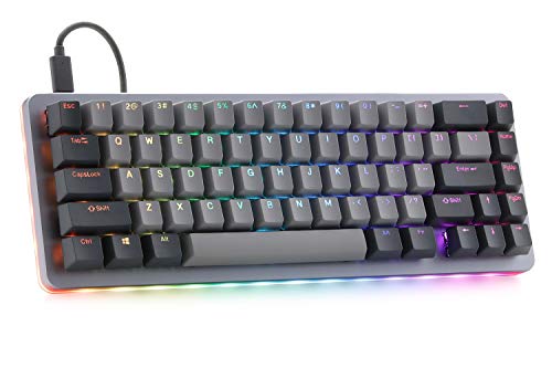 Drop ALT Mechanical Keyboard — 65% (67 Key) Gaming Keyboard, Hot-Swap Switches, Programmable Macros, RGB LED Backlighting, USB-C, Doubleshot PBT, Aluminum Frame (Kaihua Speed Silver, Gray) - color: Space Gray, style: Kaihua Speed Silver