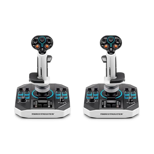 Thrustmaster Sol-R2 HOSAS Dual Space Combat Flight Joystick Set - PC | 88 programable actions buttons, 2 detachable grips, 2 throttles, zero drift, interchangeable rests, backlit sci-fi design - style: Sol-R2 HOSAS