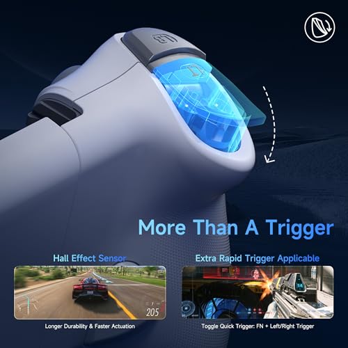 EasySMX M15 Mobile Gaming Controller for Android/iPhone 15 Series, Android Controller with Hall Trigger/Joysticks for Play Minecraft, COD - color: white