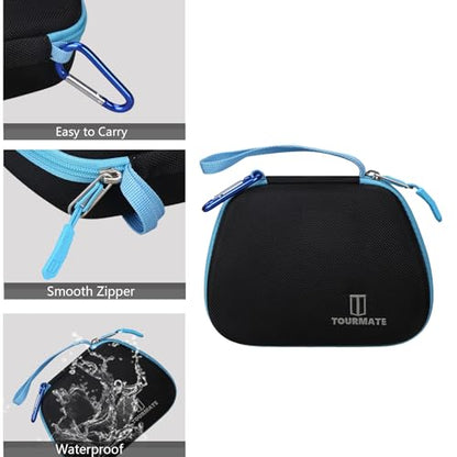 Tourmate Hard Controller Case Compatible for Switch Wireless Pro Controller, Travel Protective Carrying Storage Bag (Black & Blue) - color: Black & Blue