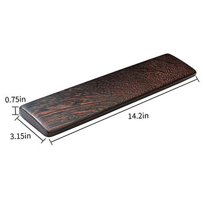 Wooden Keyboard Wrist Rest and Mouse Pad - Solid Wood Palm Rest Guard, Wenge, 14.2in - color: Wenge, size: 14.2in