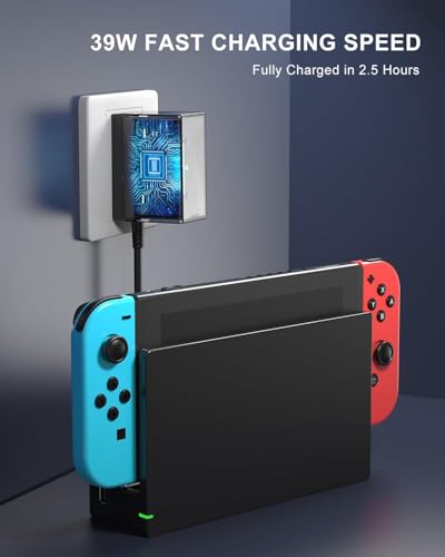 Dock Station for Switch/Switch OLED, Replacement 3-in-1 TV Dock Set with Original IC Module, AC Charger & High-Speed HDMI Cable for 1080P HD Output & Console Charging（Not Compatible with Switch 2）