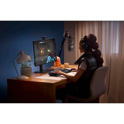 Rode NT-USB+ USB Condenser Microphone Bundle with StreamEye BOOMARM1 Boom Arm and SC27 Red 6.6-Foot USB-C Cable — Cardioid USB-C Studio Mic for Gaming, Twitch Streaming, Esports, Content Creation