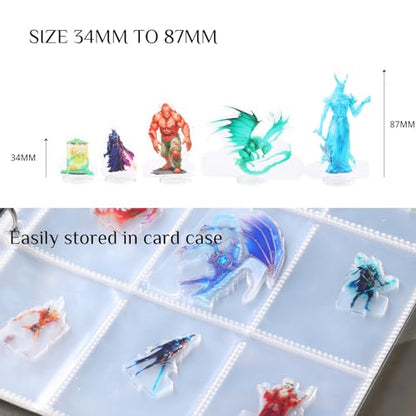 iPEAU|DND Miniatures Bulk Undead Theme Dungeons and Dragons Starter Set 2D Figurines D&D 5E Minis Kit Pathfinder Map Flat Figures TTRPG Accessories Tabletop RPG Terrain Supplies DM Players Gifts - style: 2d-mini-Undead