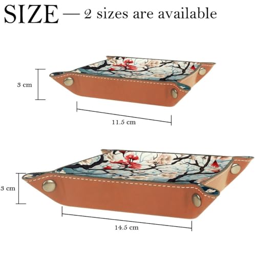 Cherry Blossoms Dice Tray PU Leather Dice Rolling Tray Folding Dice Holder for Dice Games, Like RPG, DND and Other Table Games - color: Multi 3