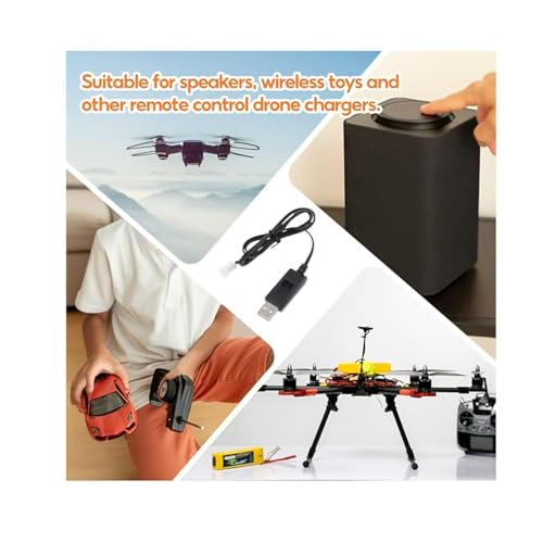 Gazechimp 3.7v Lithium Battery Charger | Replacement for Carrera Mario Remote Control RC Car Battery, USB Charging Cable Cord XH2.54mm 2P female connector