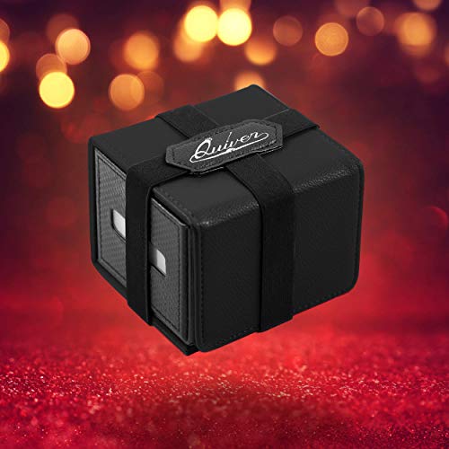 Quiver Time Black Citadel Deck Block for Magic: the Gathering Cards - TCG 100+ Premium Commander Deck Box, MTG Deck Box for Cards, Dice & Tokens, Custom Divider, Magnetic Closure - color: Black