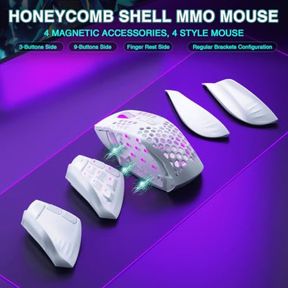 SOLAKAKA SM809 Gaming Mouse for MMO,24000 DPI,16 Programmable,RGB PC Gaming Mice