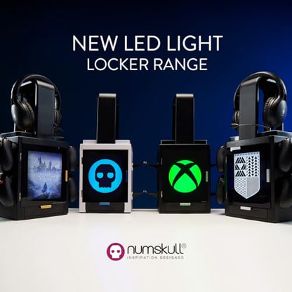 Numskull Official Xbox LED Light Gaming Locker, Controller Holder & Headset Stand for PS4/PS5 & Xbox Series X|S - Multiple LED Lighting Settings - Official Xbox Merchandise - color: Xbox LED