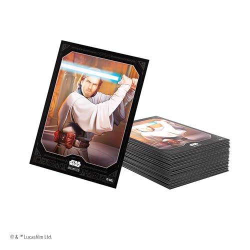 Star Wars Unlimited OBI-Wan Kenobi Art Sleeves | Gamegenic Officially Licensed Pack of 60 Art Sleeves and 1 Clear Sleeve, Optimized Size for TCG and LCG Games - style: OBI-Wan Kenobi