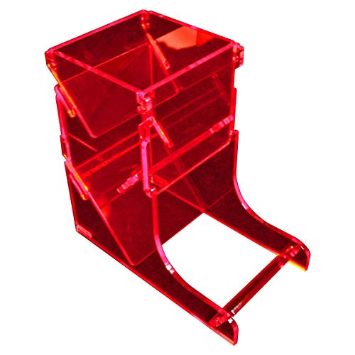 LITKO Dice Tower | TTRPG & Board Games | Fluorescent Pink | Contains rolls, no dice off the table | Fits 16-25mm D6 & polyhedral sets | 5in tall | Laser-cut acrylic | Assembly required - color: Fluorescent Pink
