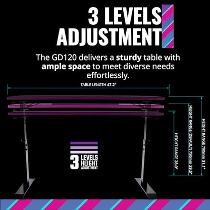 Cooler Master GD120 PC Gaming Desk with Cable Management, Water-Repellent Mousepad, Modern Simple Sturdy Style Table Workstation for Home Office - style: GD120