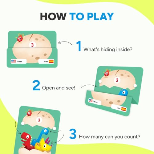KIDROX Count to 20 Flashcards – Open & Discover Hidden Surprises! Learn Numbers 1–20 in English & Spanish with Marji | 20 Fold-Out Cards | Fun Counting Game for Kids 3+ - style: Count 1 to 20
