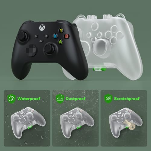 Tiiletzote Protective Travel Case for Xbox Series X/S Controller, 1:1 Fit | Hard Shell Carrying Case, Joystick Protection, Space-Saving, Dust-Resistant, Anti-scratch, Shock-proof Compact Storage Cover - color: White