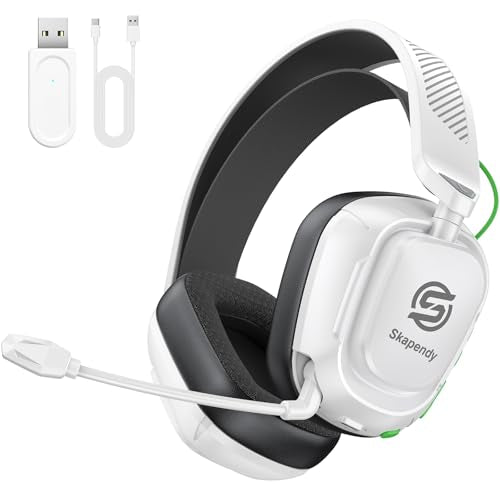 Wireless Gaming Headset for PS5 PS4 PC Switch Mac, 100H Playtime | 2.4GHz ≤20ms Low Latency & Bluetooth, Game/Music Modes, 50mm 3D Stereo, ENC Mic, Foldable Comfort for FPS, RPG & Multiplayer