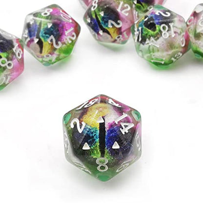 Bescon's Polyhedral Dragon Eye 20 Sides Dice 5pcs Set, Standard Size of 20MM - color: Dragon Eye D20 5pcs Set