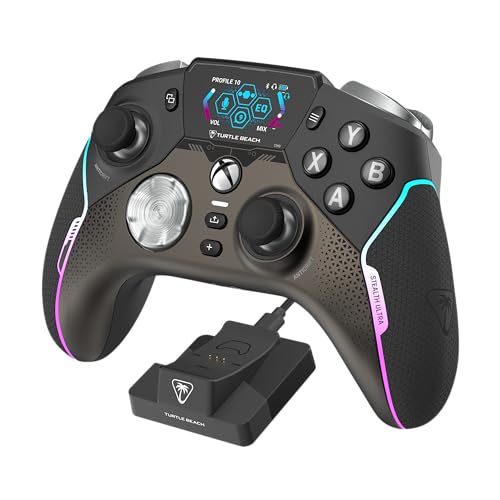 Turtle Beach Stealth Ultra Wireless RGB Gaming Controller, Xbox Series X|S | Also works with PC, Xbox One, Android, Bluetooth, Customizable Display Screen, Rapid Charging Dock, 30-Hr Battery, Black - color: Black