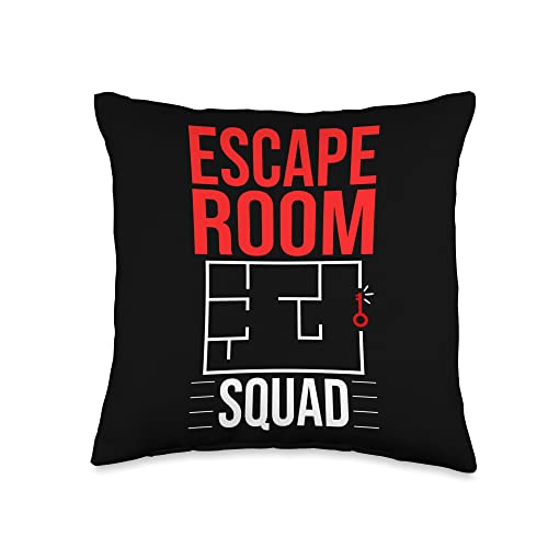 Escape Room Game Exit Puzzle Boxes Board Horror Throw Pillow - size: 16x16