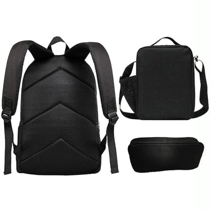 Backpack with Pencil Pouch with Lunch Bag Set for 6+ Years Old Kid Boy Girl - color: Plane Backpack 5- Bookbag + Pencil Bag + Lunch Bag