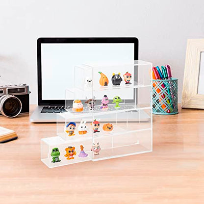 4 Layer Mini Action Storage Box Cabinet Organizer for Mini Toys | Adjustable case fit mini collectibles and figures. Case only, toys not included.