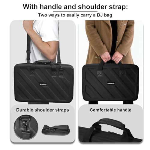Hard Case Compatible with Pioneer DJ Controller DDJ-SR/SR2/REV1/Denon MC4000/Numark NVII/Mixtrack Pro3/Hercules Inpulse 500/NV Platinum Protective Carrying Storage Bag - size: DDJ-REV1/SR2