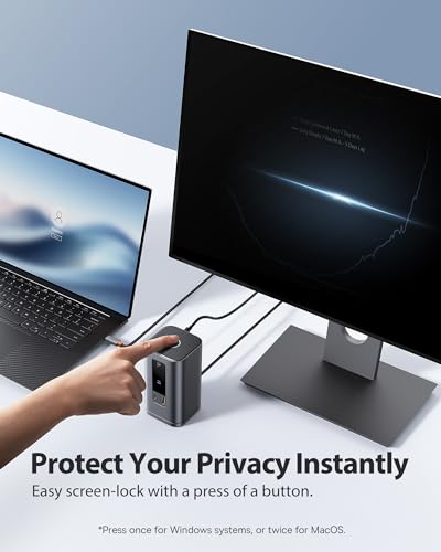 Baseus Spacemate Docking Station, 11-in-1 USB-C Dock for Windows Laptop, Triple Display with 4K HDMI & DP, 10Gbps USB-C & USB-A, Ethernet, Audio, 100W PD Charging for Dell HP Lenovo Acer and More | 2 x HDMI 1 x DP 4K @ 60Hz, 3 x USB-A/C 10 Gbps, 1 Gbps Et
