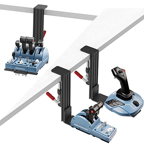 Universal Hotas Desk Mount for Thrustmaster Warthog 10C&Throttle/Winwing Orion 1&2/T.16000M FCS/TCA Officer Pack Airbus/VKB Gunfighter MK.LLL/Logitech X52/X52 Pro/X55/X56/VPC WarBRD (Two Pack)