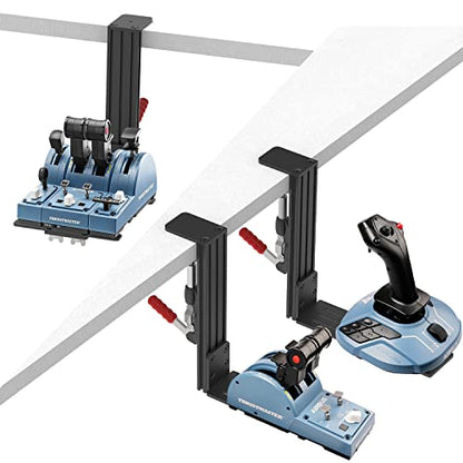 Universal Hotas Desk Mount for Thrustmaster Warthog 10C&Throttle/Winwing Orion 1&2/T.16000M FCS/TCA Officer Pack Airbus/VKB Gunfighter MK.LLL/Logitech X52/X52 Pro/X55/X56/VPC WarBRD (Two Pack)