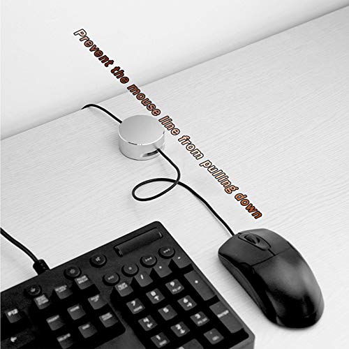 TWW Bungee Holder for Gaming Mouse - Multi Functional Product - Wired Mouse Cable Holder -Mouse Cable Clamp Cable Retainer Hub,Black