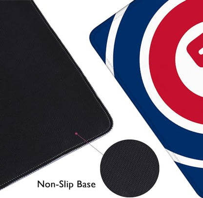 Baseball Mouse Pad Extended Large Gaming Desk Pad 31.5 x 11.8 Inch, XL Mousepad Topographic Mouse Pad with Anti-Slip Rubber Base for Chicago Home Office - color: M-chicago