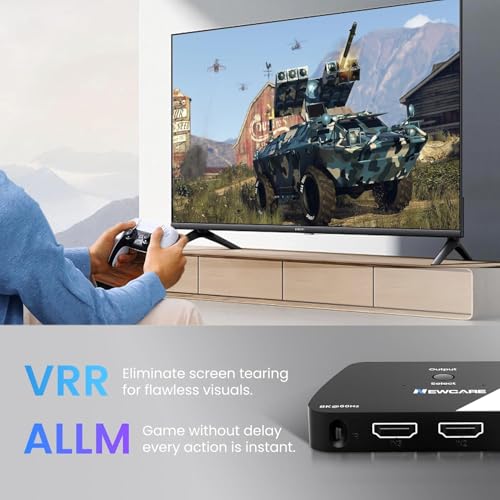 NEWCARE 8K HDMI 2.1 Switch 3 in 1 Out, HDMI Splitter 4K@120Hz Support 8K@60Hz HDCP2.3 HDR10+ VRR ALLM Dolby, HDMI Switcher Compatible with TV PS5/4 Xbox Laptops PC Projector