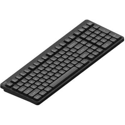 NuPhy Node100 Wireless Mechanical Keyboard, Hot Swappable Custom Low Profile Keyboard, 103 Keys Computer Gaming Keyboards, Supports Touch Gestures, PBT Keycaps, RGB Backlit, Bluetooth/2.4GHz/USB-C - color: Gray, size: Low-profile Red Nano Switch
