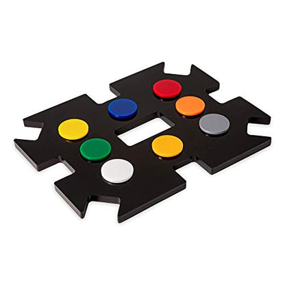 LuxeDominoes Black Acrylic Double 12 Modern Mexican Train Dominoes for Adults - color: Black