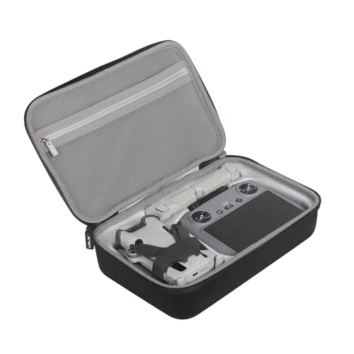 JSVER Carrying Case for DJI Mini 4 Pro EVA Hard Shell Protective Case for DJI Mini 4 Pro/Mini 3/Mini 3 Pro Travel Bag for Mini 4 Pro Fly More Combo Accessories Drone Case (DJI RC-2/RC-N2 Controller) - size: 300mm x 200mm x 85mm