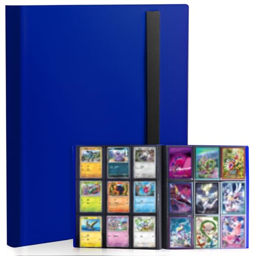 Card Binder 9-Pockets,Trading Card Binder,20 Pages, 360 Card Capacity Collection Binder, Card Folder for MTG, TCG, Game Cards & Sports Cards(Dark Blue) - color: Dark blue