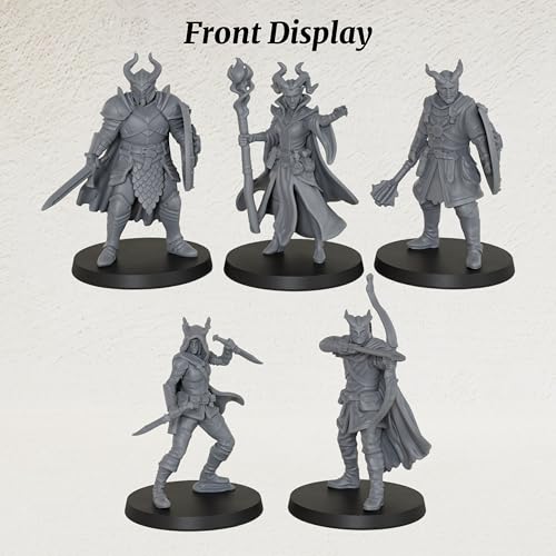 AUSPDICE Fantasy Human Miniatures28mm Dungeon Masters RPG Gift AS1002 | Unpainted Tabletop RPG Miniature Game Figures Set of 5pcs 1:56 Scale Minis Figurine Pack Great