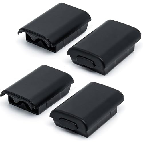 Surf turtle 4PCS Black AA Battery Back Cover Replacement Repair Parts for Wireless Game Controller