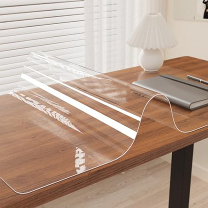 Clear Writing Desk Pad, 16’’x36” Heat Resistant Waterproof PVC Round Edge Durable Desk Protect Mat, Anti-Static Writing Mat Table Protector - size: 16" x 16"